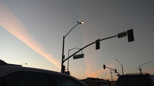 Chemtrails spanning across the LA sky 10/6/16